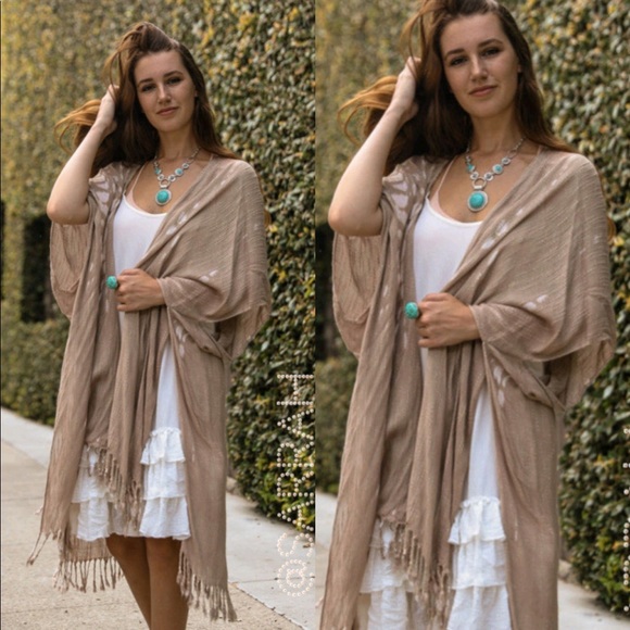 Last 1 New Boho Tie Dye Kimono Wrap Cardigan - Picture 3 of 6